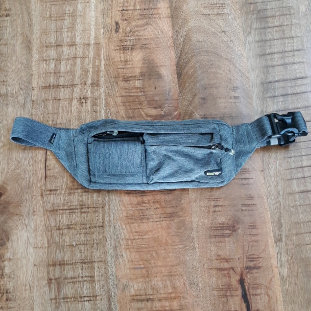 Gray fanny pack